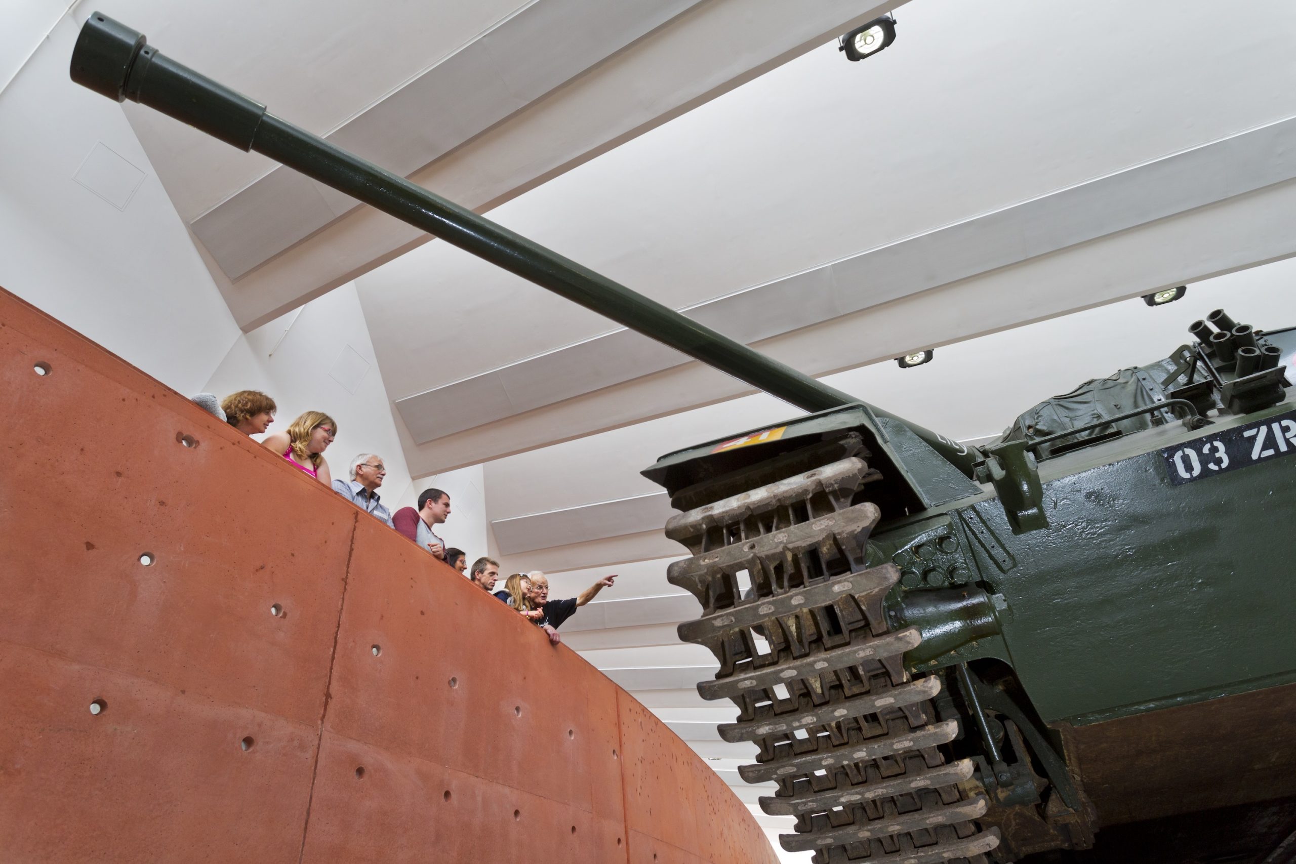 A tank in a museum